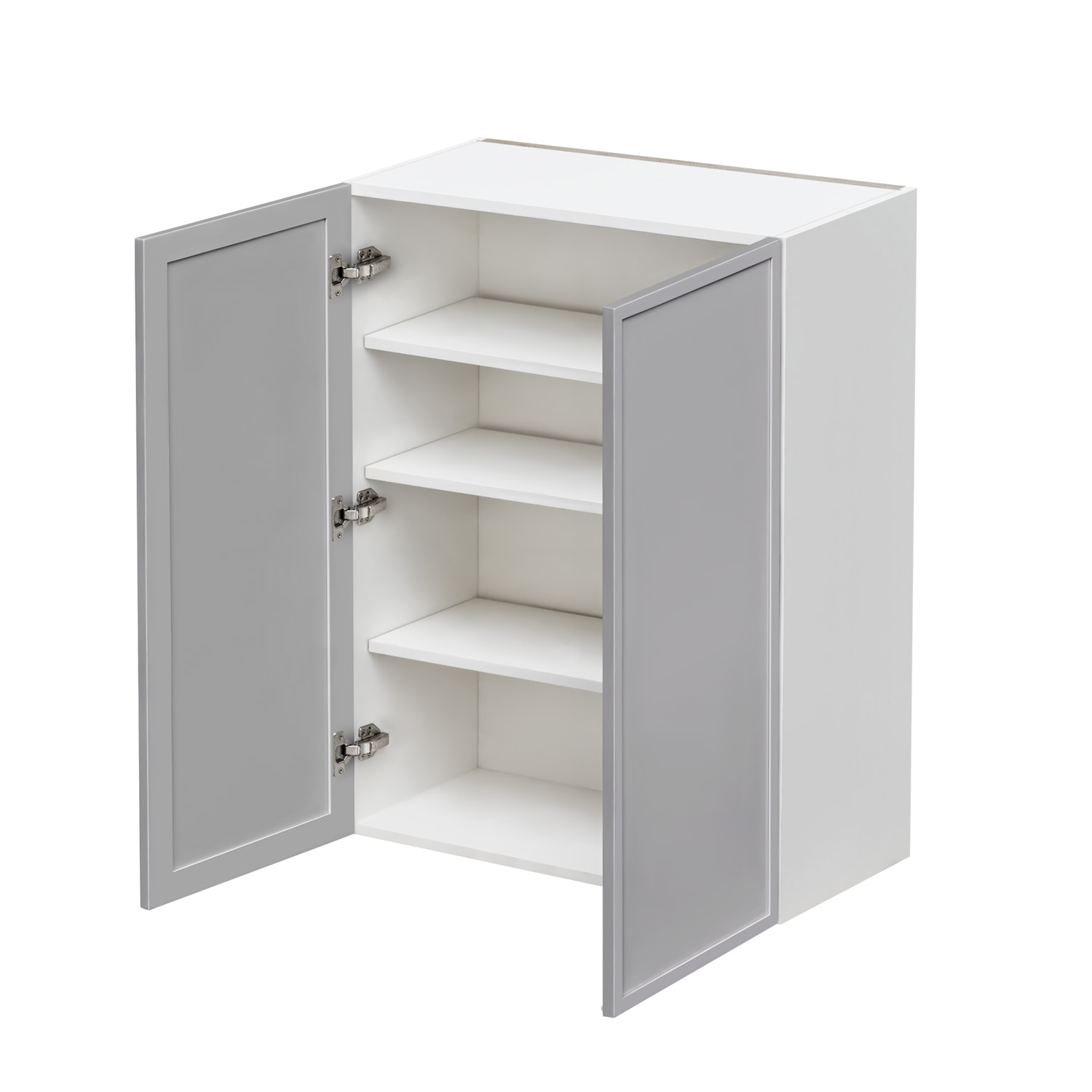 Shady Gray Slim Shaker - 33"W × 36"H Standard Wall Cabinet