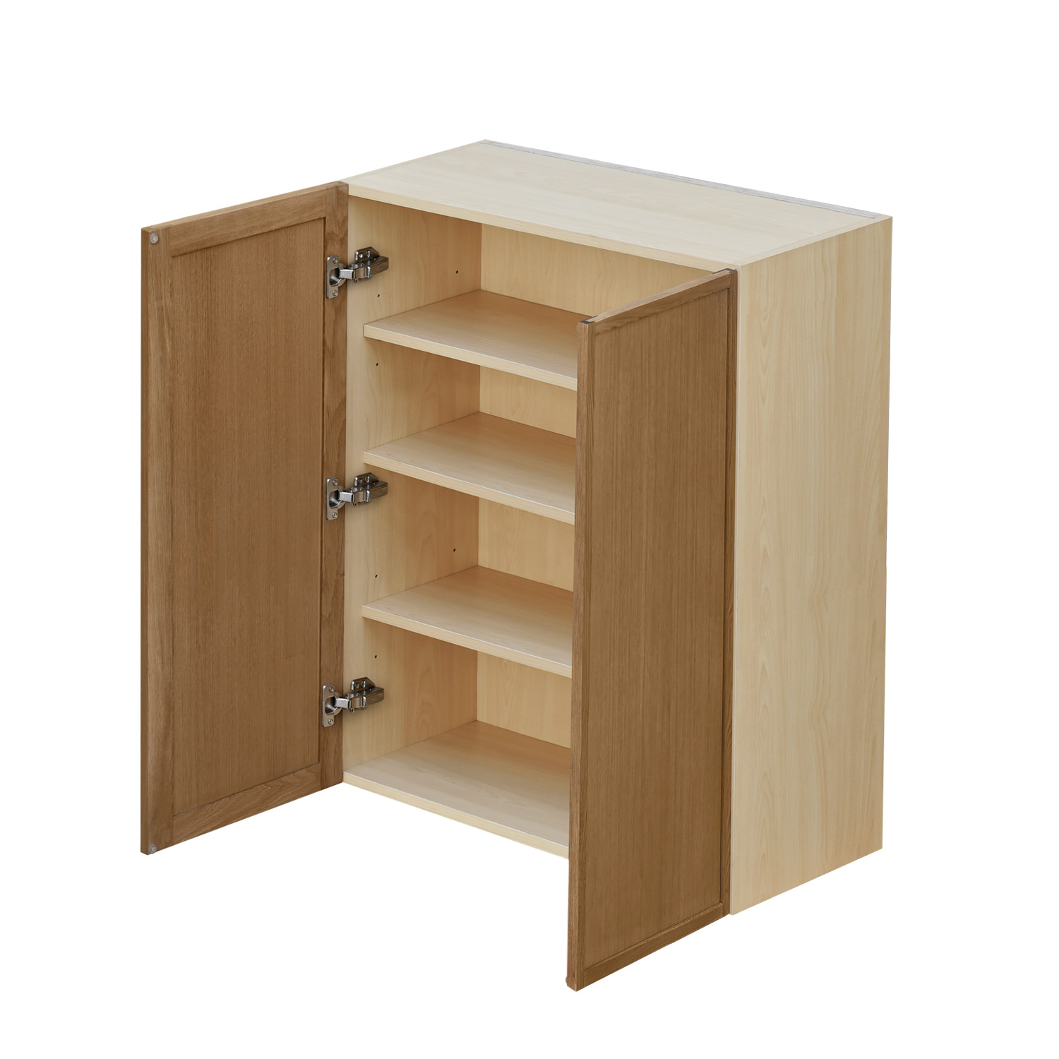 Shady Slim Oak Shaker - 33"W × 36"H Standard Wall Cabinet