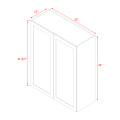 Mallorca Dolphin Gray Shaker - 33"W × 42"H Standard Wall Cabinet