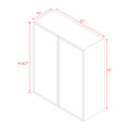 Shady Slim Oak Shaker - 33"W × 42"H Standard Wall Cabinet