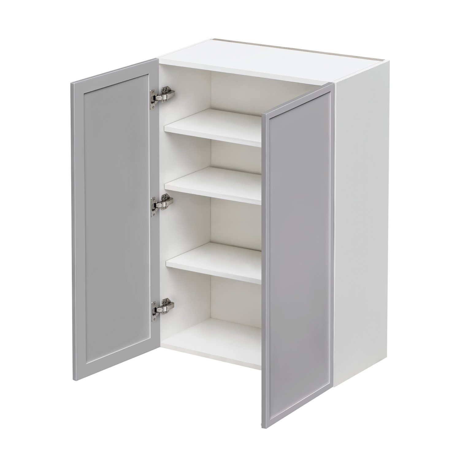 Shady Gray Slim Shaker - 33"W × 42"H Standard Wall Cabinet
