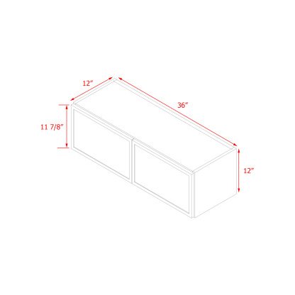 Shady Slim Gray Shaker - 36"W × 12"H Wall Cabinet