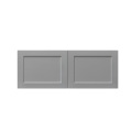 White Box Gray Shaker - 36"W × 12"H Standard Wall Cabinet 2-Doors