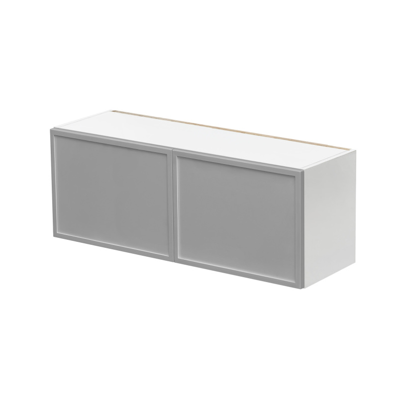 White Box Gray Slim - 36"W × 12"H Standard Wall Cabinet 2-Doors