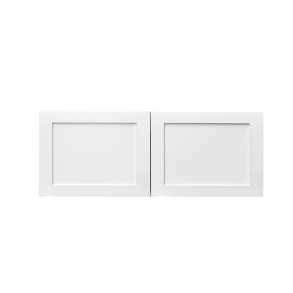 White Shaker - 36"W × 12"H Standard Wall Cabinet 2-Doors