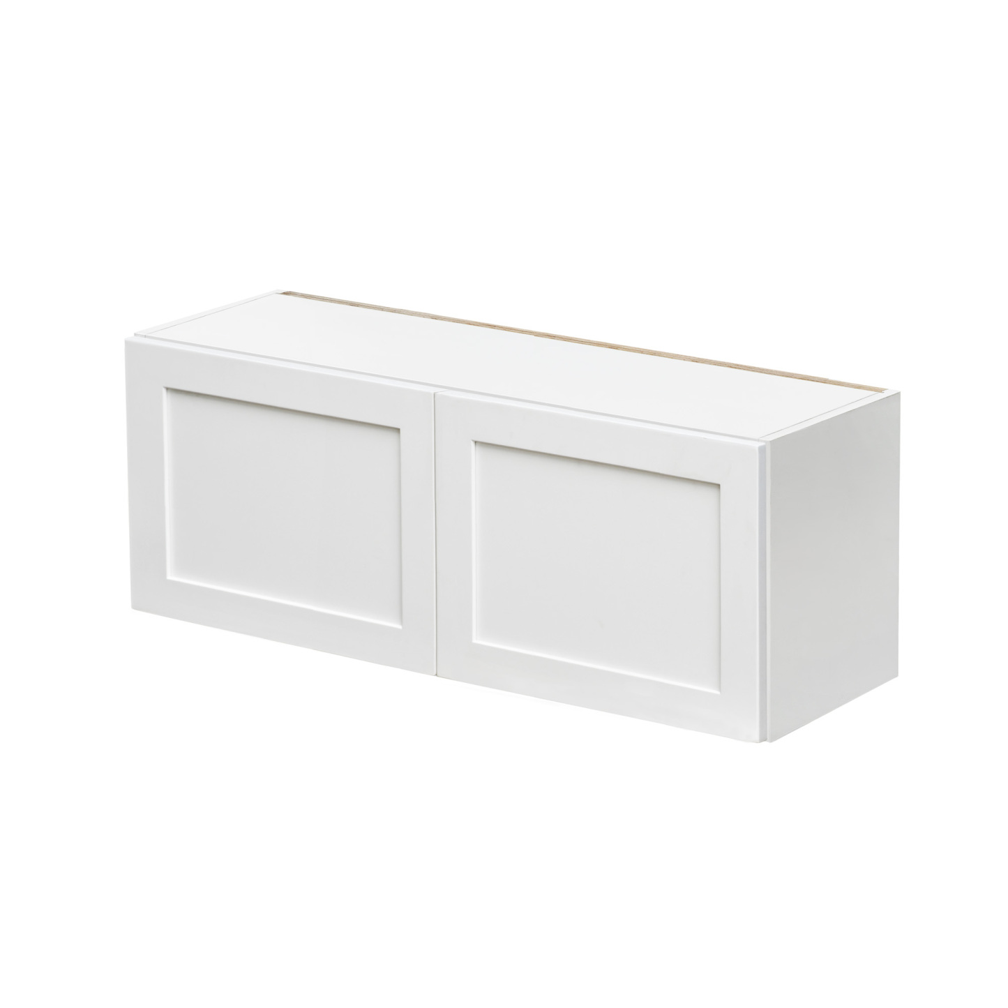 White Shaker - 36"W × 12"H Standard Wall Cabinet 2-Doors