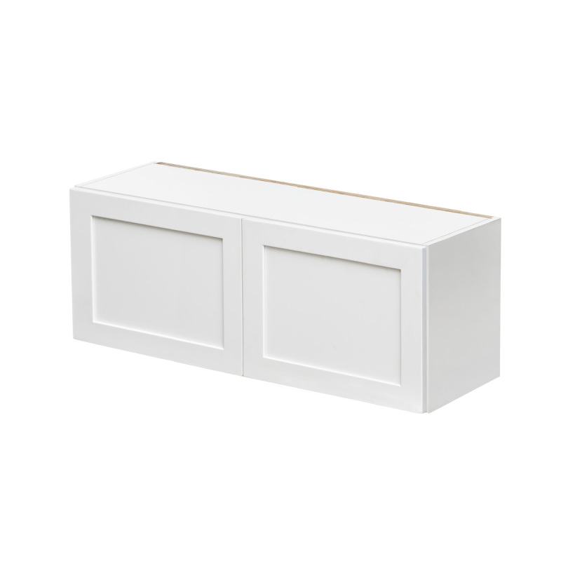 White Shaker - 36"W × 12"H Standard Wall Cabinet 2-Doors