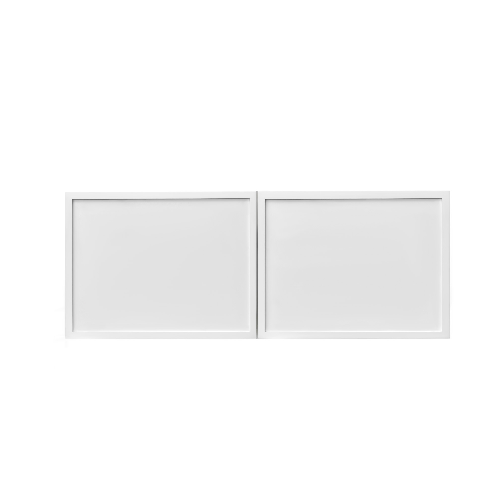 Slim White Shaker - 36"W × 12"H Standard Wall Cabinet 2-Doors