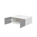 White Box Gray Slim - 36"W × 12"H Deep (24") Wall Bridge Cabinet 2-Doors