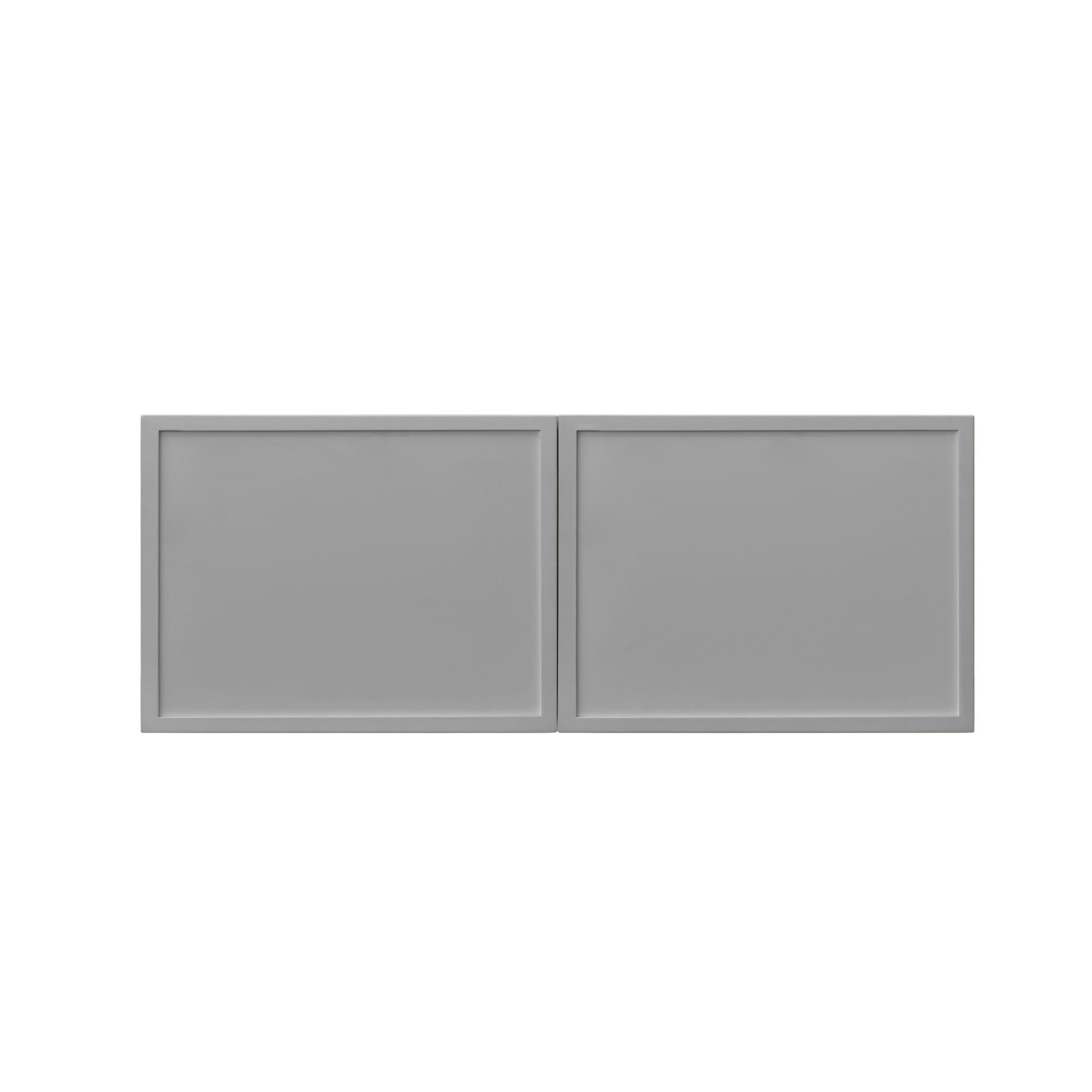 White Box Gray Slim - 36"W × 12"H Deep (24") Wall Bridge Cabinet 2-Doors