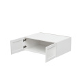 White Shaker - 36"W × 12"H Deep (24") Wall Bridge Cabinet 2-Doors