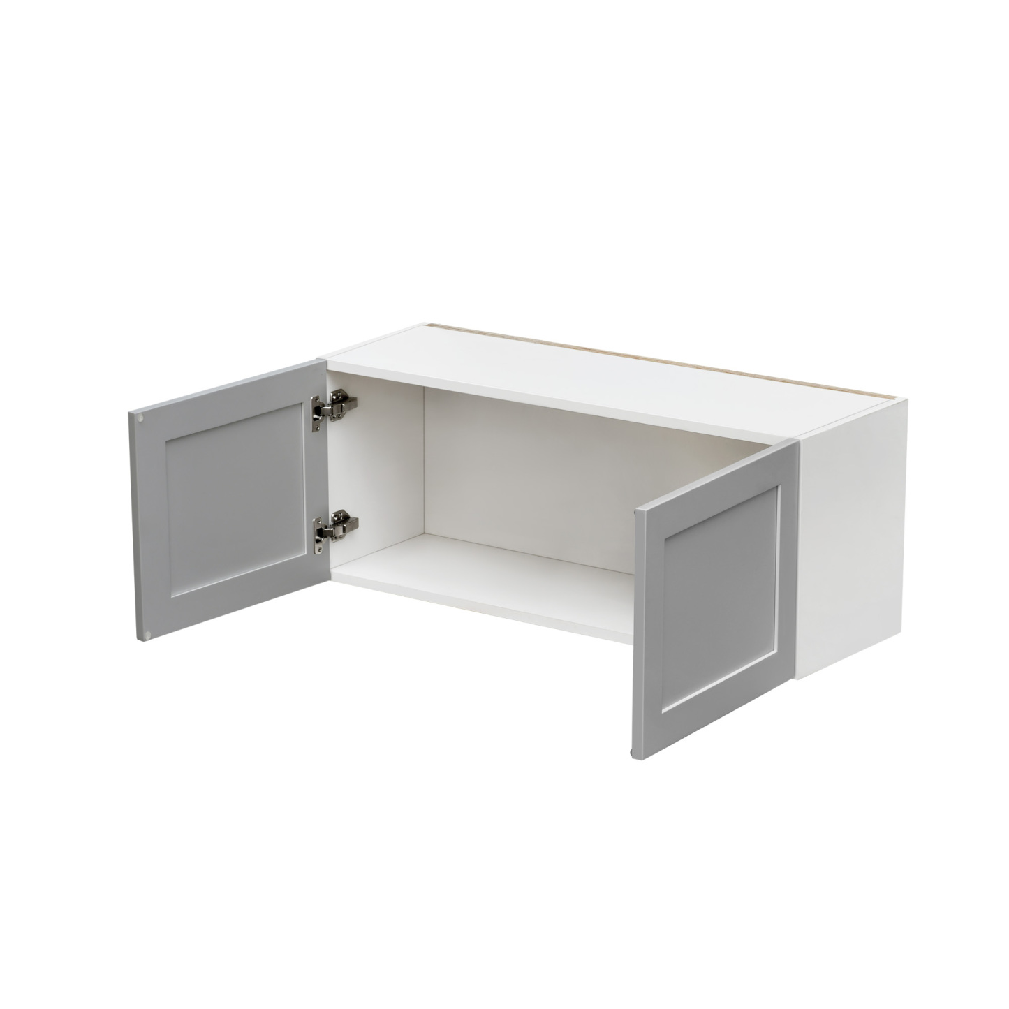 White Box Gray Shaker - 36"W × 15"H Standard Wall Cabinet 2-Doors
