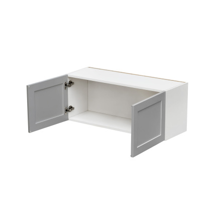 White Box Gray Shaker - 36"W × 15"H Standard Wall Cabinet 2-Doors
