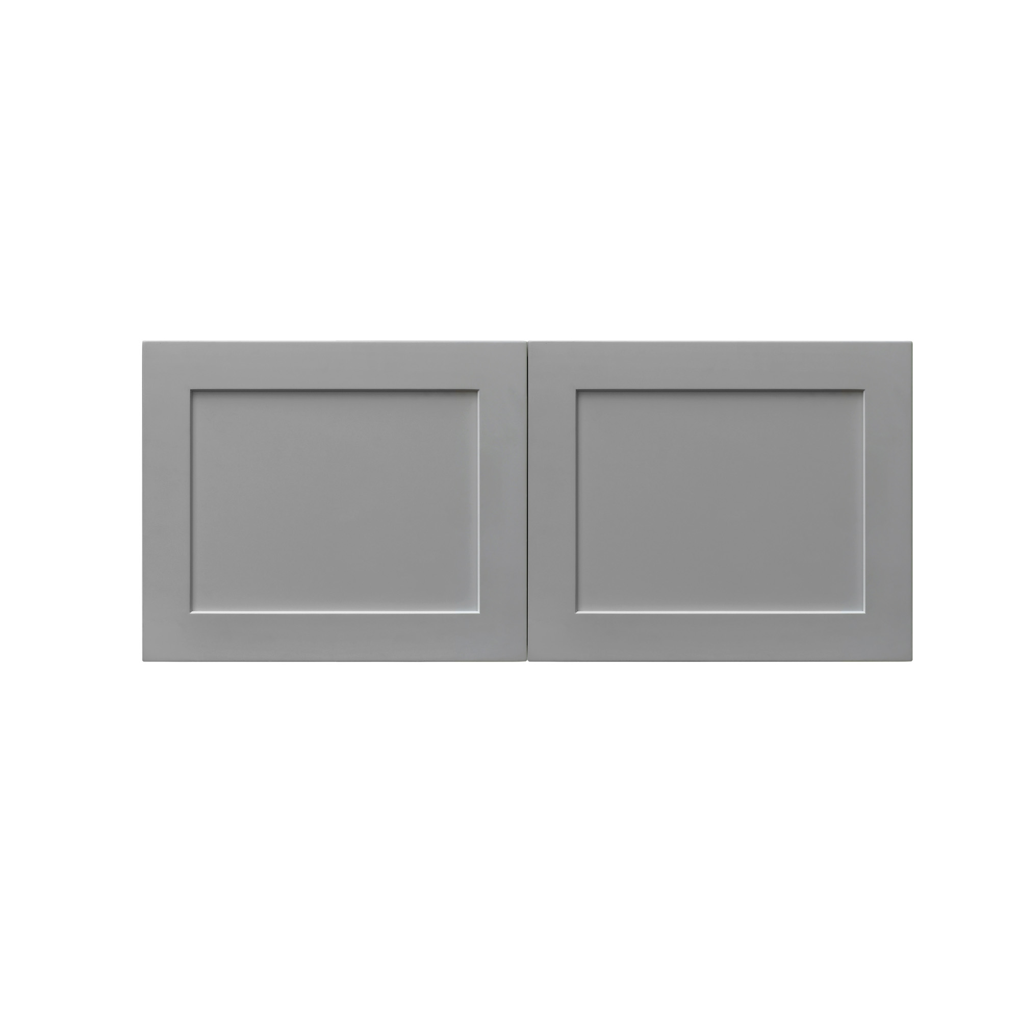 White Box Gray Shaker - 36"W × 15"H Standard Wall Cabinet 2-Doors