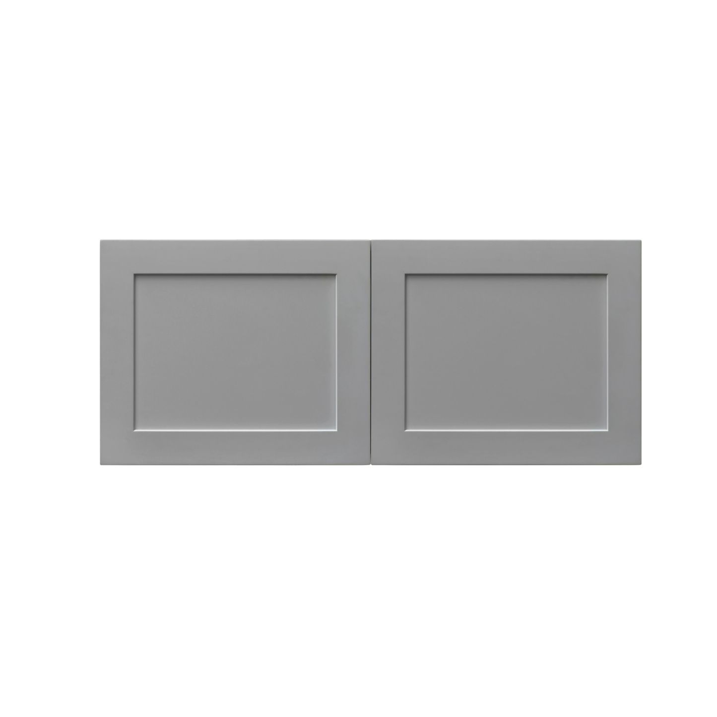 White Box Gray Shaker - 36"W × 15"H Standard Wall Cabinet 2-Doors