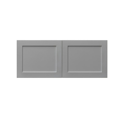 White Box Gray Shaker - 36"W × 15"H Standard Wall Cabinet 2-Doors