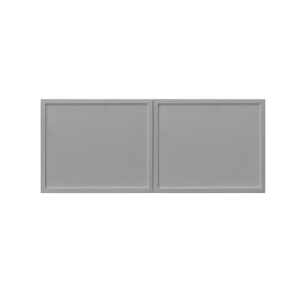 White Box Gray Slim - 36"W × 15"H Standard Wall Cabinet 2-Doors