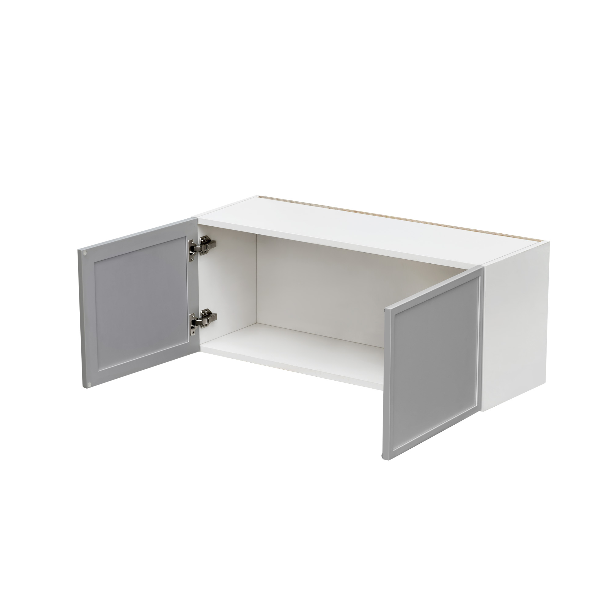 White Box Gray Slim - 36"W × 15"H Standard Wall Cabinet 2-Doors