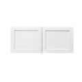 White Shaker - 36"W × 15"H Standard Wall Cabinet 2-Doors