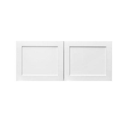 White Shaker - 36"W × 15"H Standard Wall Cabinet 2-Doors
