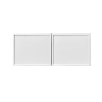 Slim White Shaker - 36"W × 15"H Standard Wall Cabinet 2-Doors