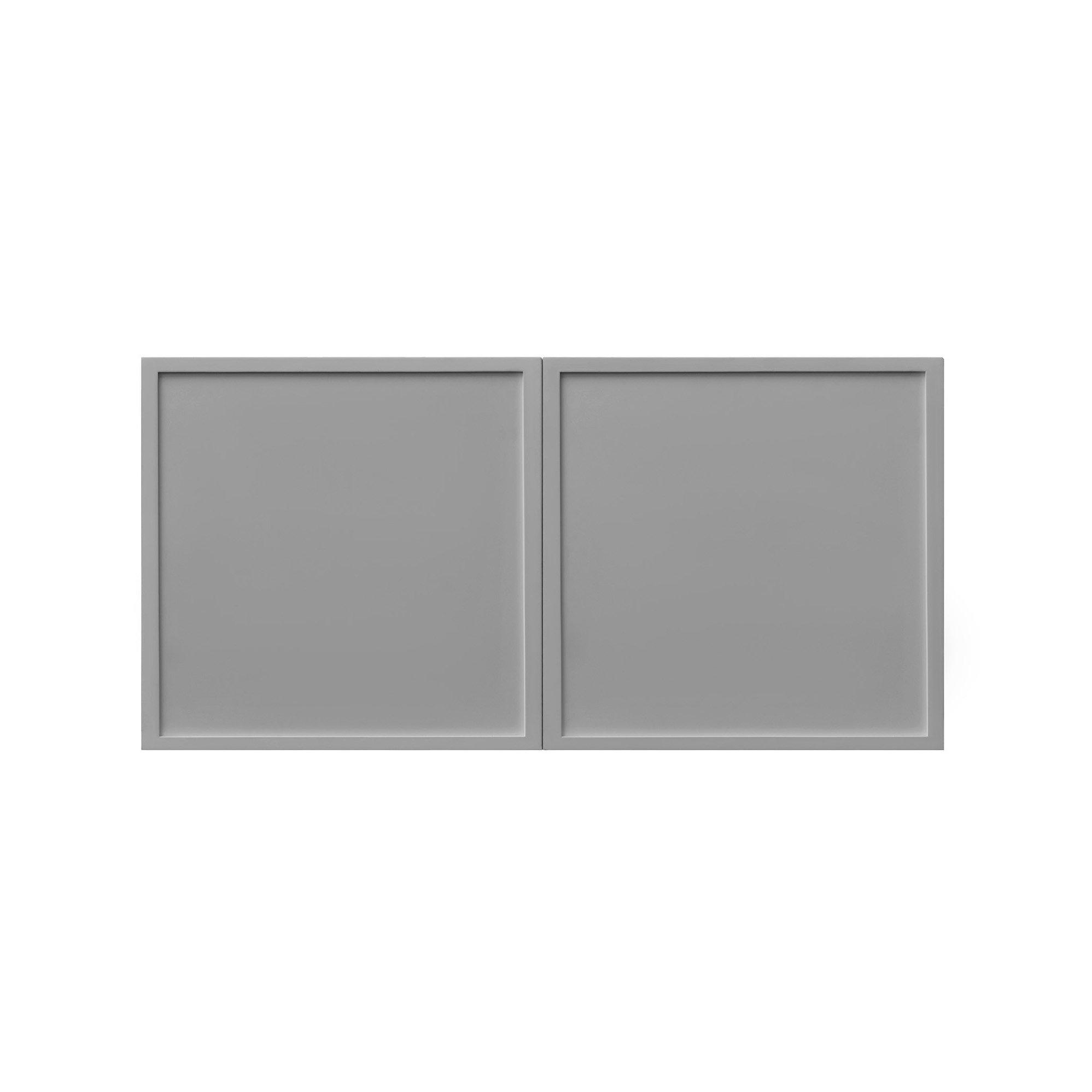 White Box Gray Slim - 36"W × 15"H Deep (24") Wall Bridge Cabinet 2-Doors 1-Adjustable shelf