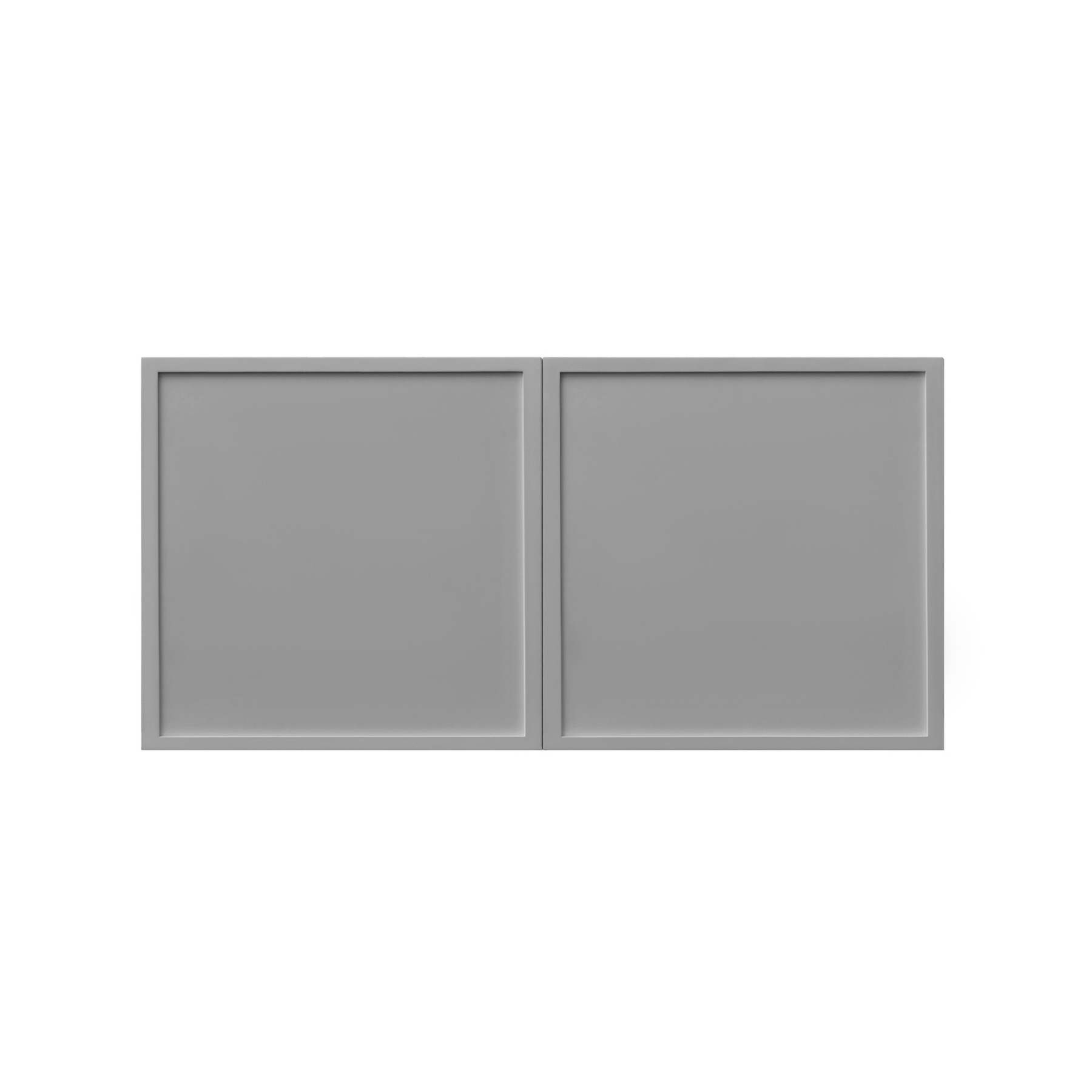 White Box Gray Slim - 36"W × 15"H Deep (24") Wall Bridge Cabinet 2-Doors 1-Adjustable shelf