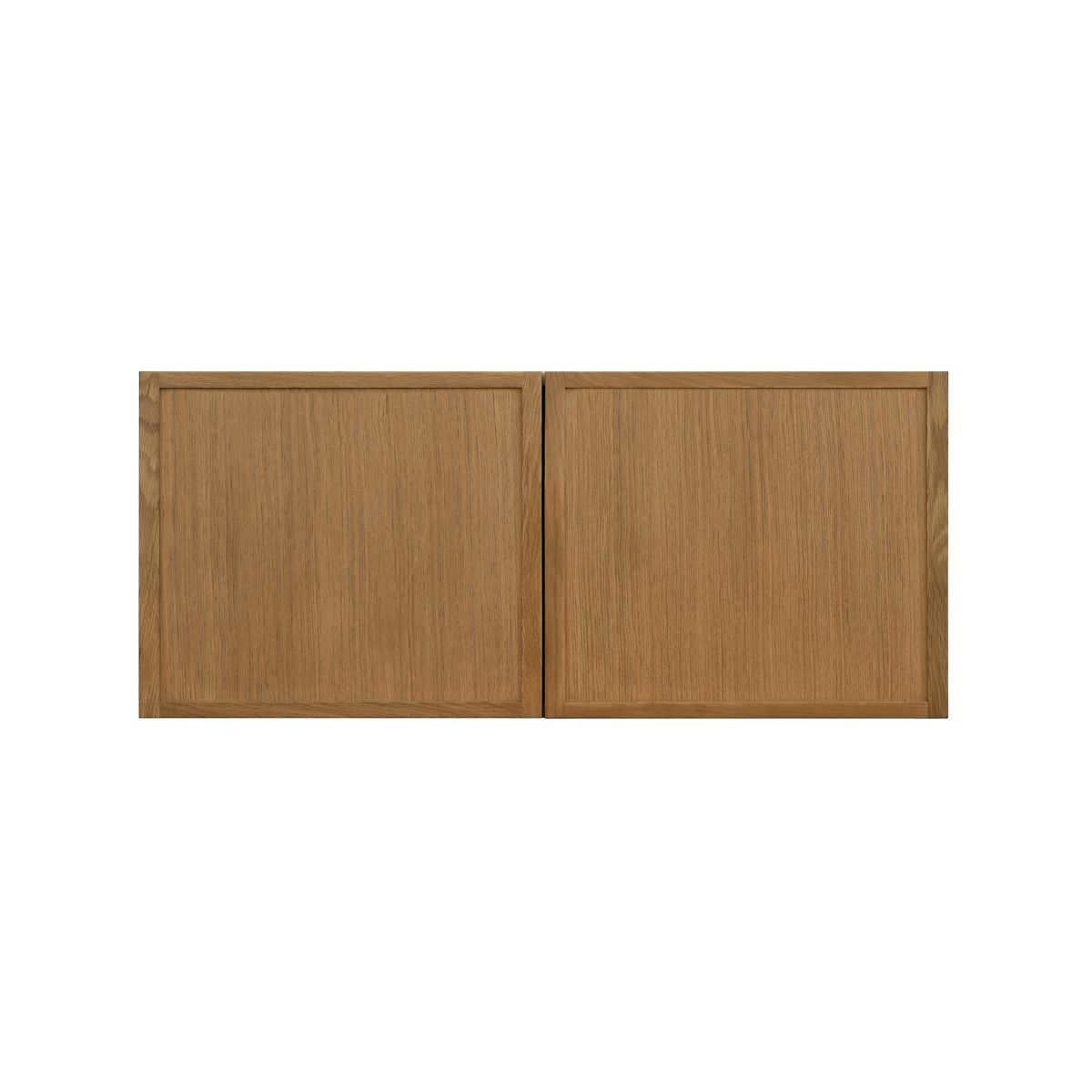 Natural Box Oak Slim - 36"W × 15"H Deep (24") Wall Bridge Cabinet 2-Doors 1-Adjustable shelf