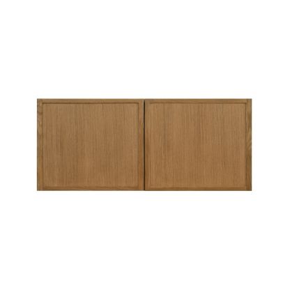 Natural Box Oak Slim - 36"W × 15"H Deep (24") Wall Bridge Cabinet 2-Doors 1-Adjustable shelf