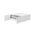 Slim White Shaker - 36"W × 15"H Deep (24") Wall Bridge Cabinet 2-Doors 1-Adjustable shelf