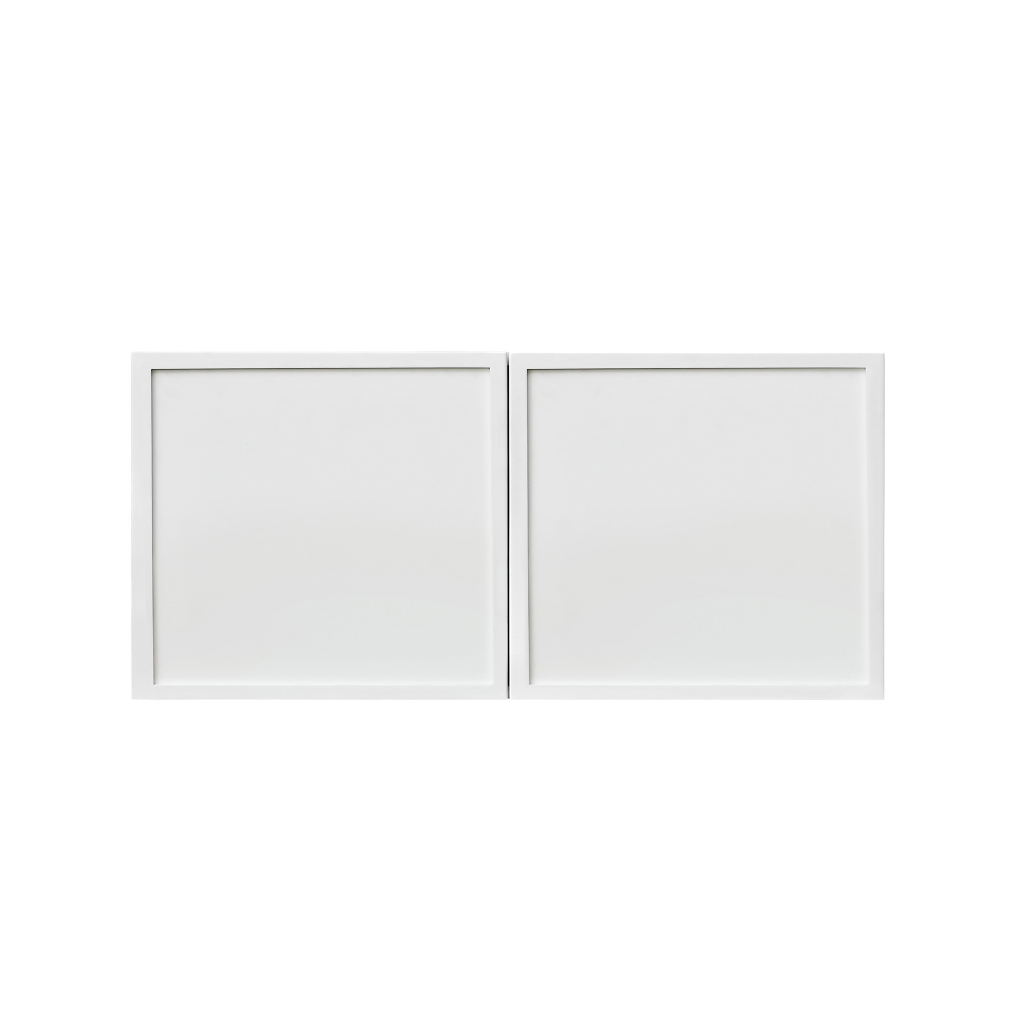 Slim White Shaker - 36"W × 15"H Deep (24") Wall Bridge Cabinet 2-Doors 1-Adjustable shelf
