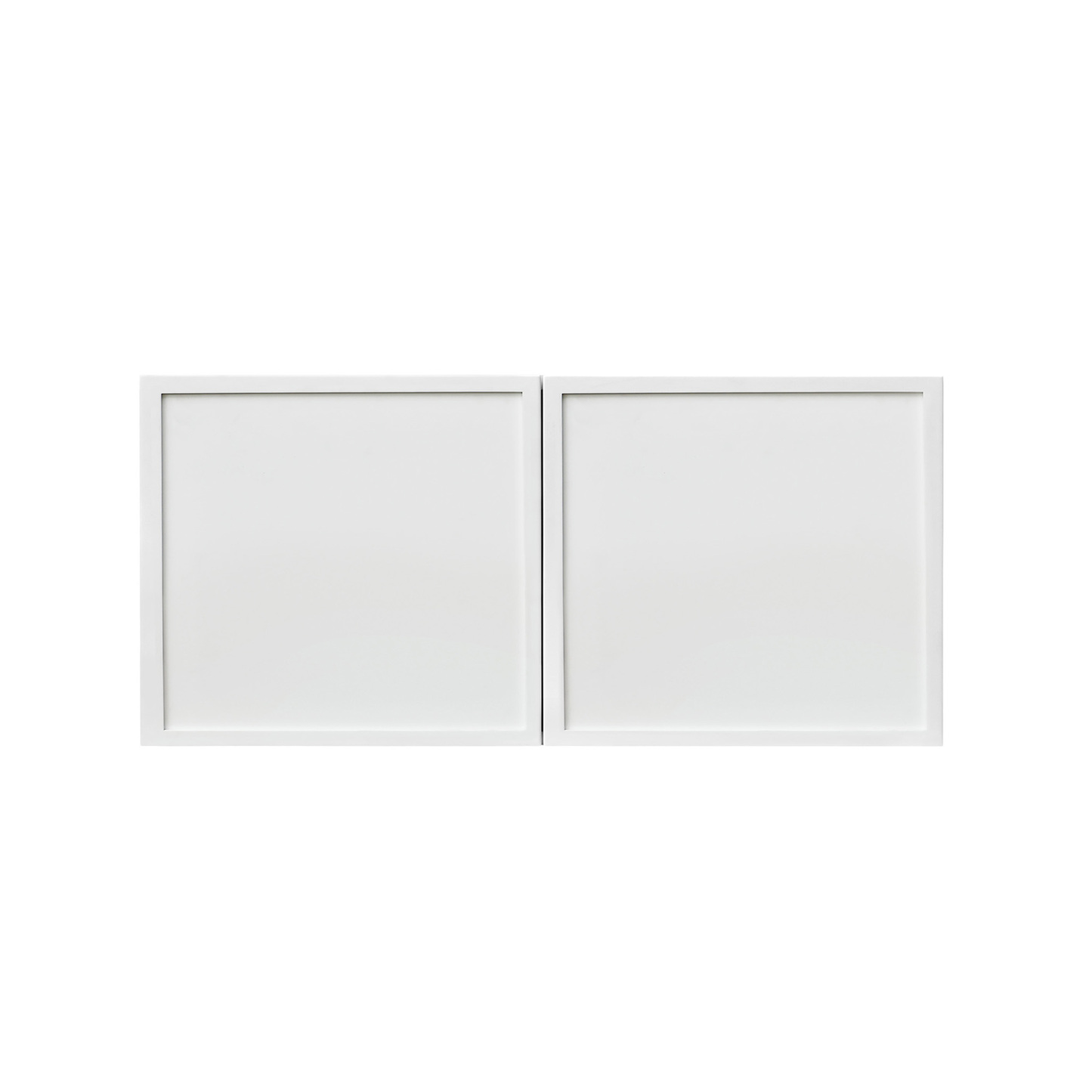 Slim White Shaker - 36"W × 15"H Deep (24") Wall Bridge Cabinet 2-Doors 1-Adjustable shelf