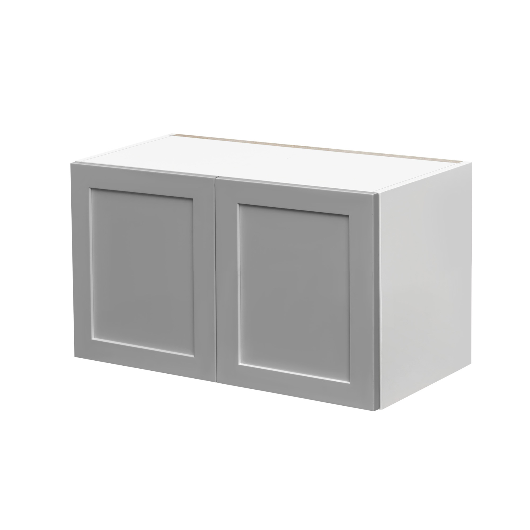 White Box Gray Shaker - 36"W × 18"H Standard Wall Cabinet 2-Doors 1-Adjustable shelf