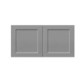 White Box Gray Shaker - 36"W × 18"H Standard Wall Cabinet 2-Doors 1-Adjustable shelf