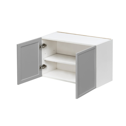 White Box Gray Slim - 36"W × 18"H Standard Wall Cabinet 2-Doors 1-Adjustable shelf