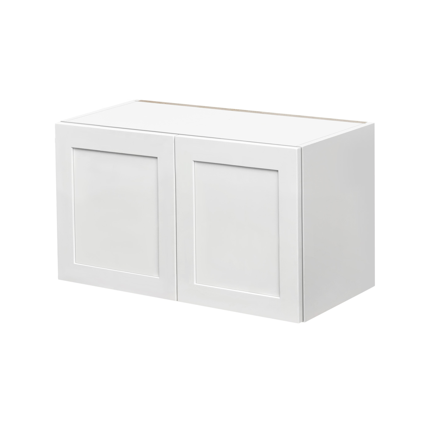 White Shaker - 36"W × 18"H Standard Wall Cabinet 2-Doors 1-Adjustable shelf