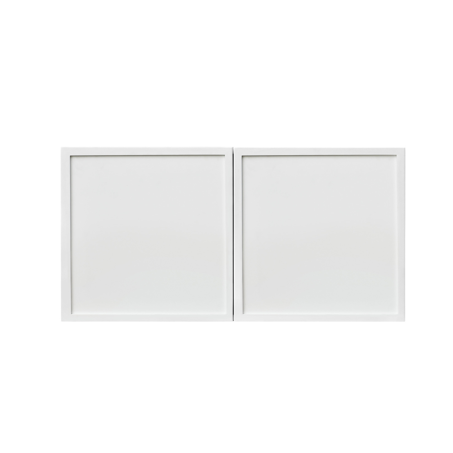 Slim White Shaker - 36"W × 18"H Standard Wall Cabinet 2-Doors 1-Adjustable shelf