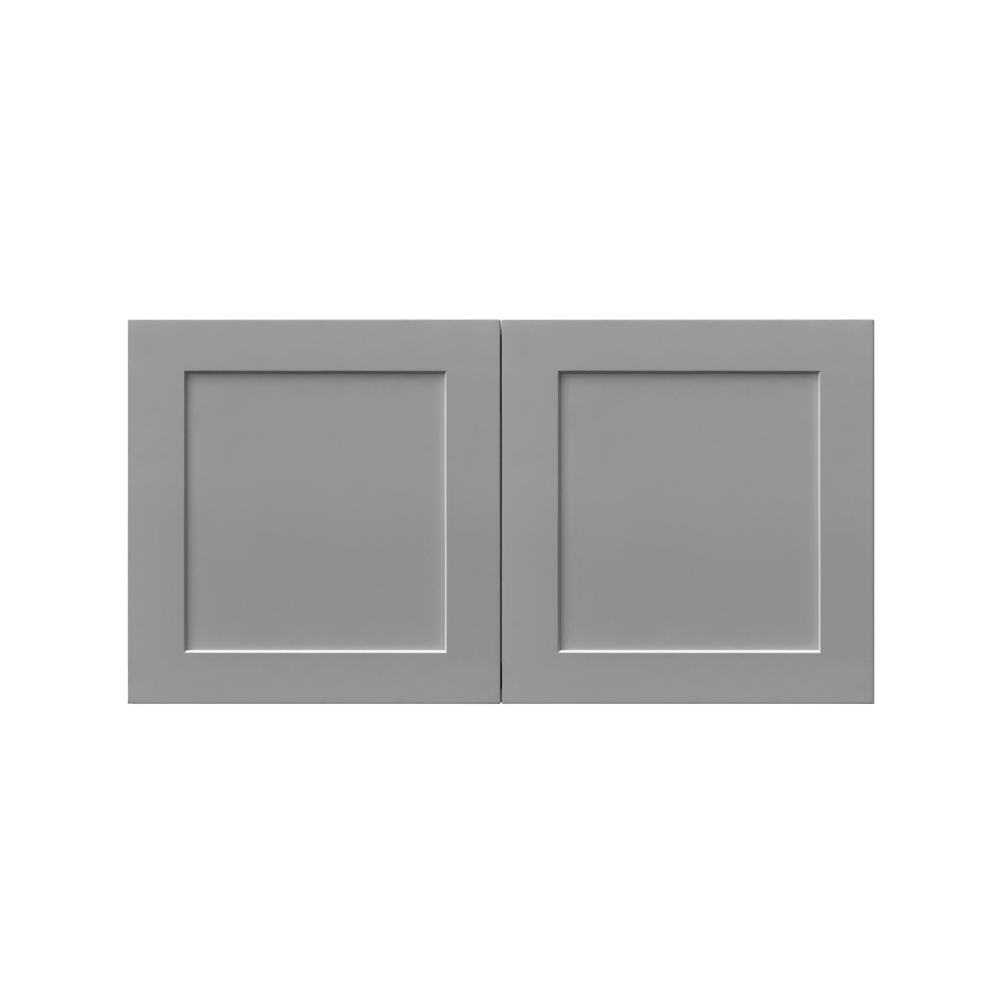 White Box Gray Shaker - 36"W × 18"H Deep (24") Wall Bridge Cabinet 2-Doors 1-Adjustable shelf