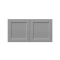 White Box Gray Shaker - 36"W × 18"H Deep (24") Wall Bridge Cabinet 2-Doors 1-Adjustable shelf
