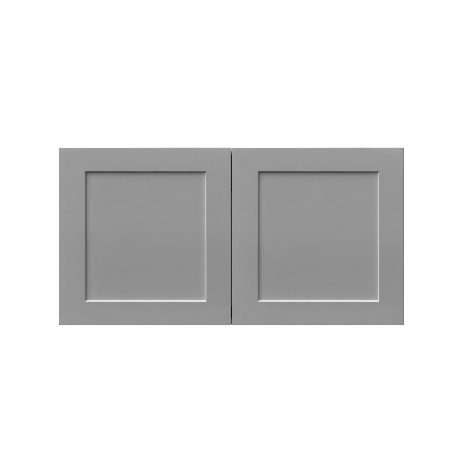 White Box Gray Shaker - 36"W × 18"H Deep (24") Wall Bridge Cabinet 2-Doors 1-Adjustable shelf