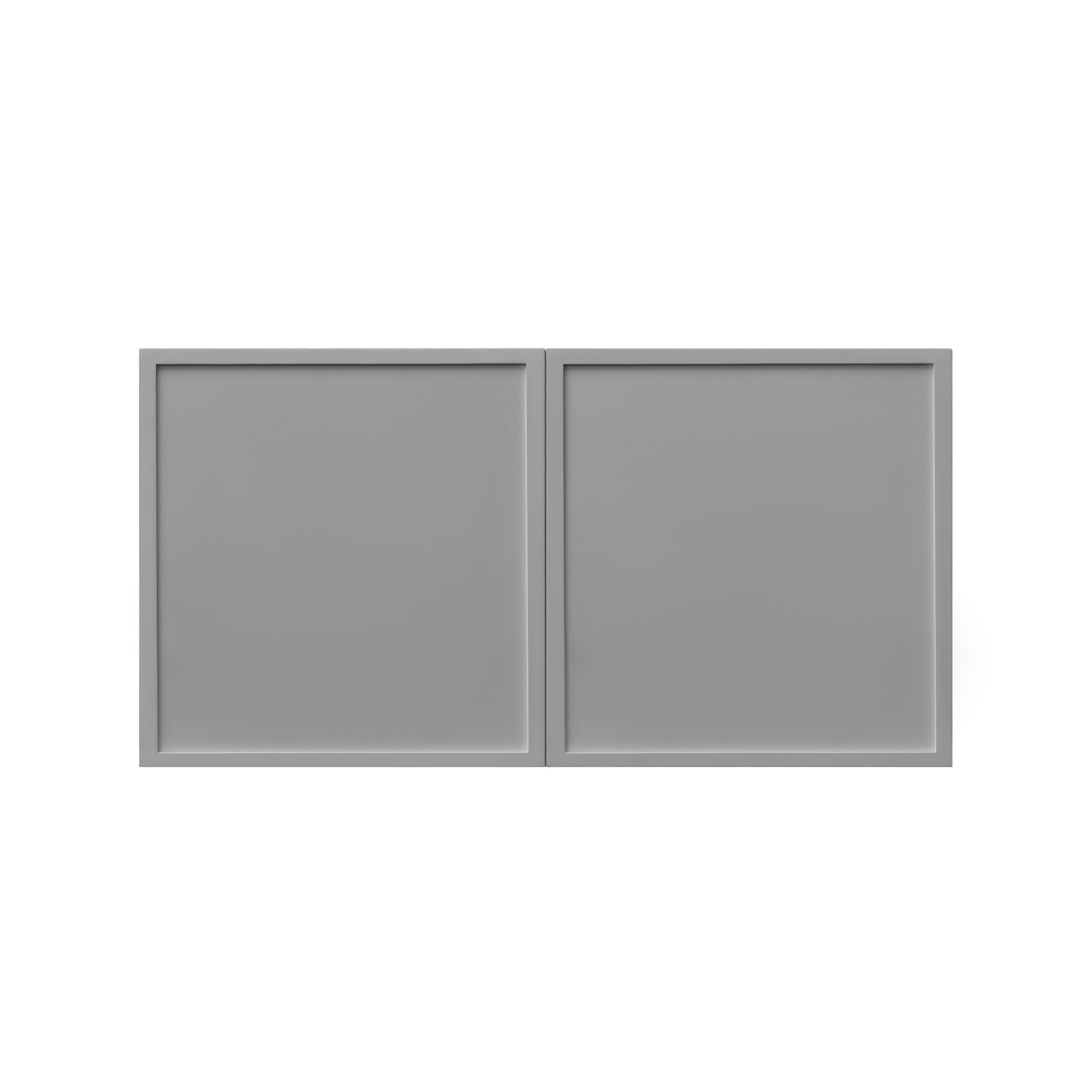 White Box Gray Slim - 36"W × 18"H Deep (24") Wall Bridge Cabinet 2-Doors 1-Adjustable shelf