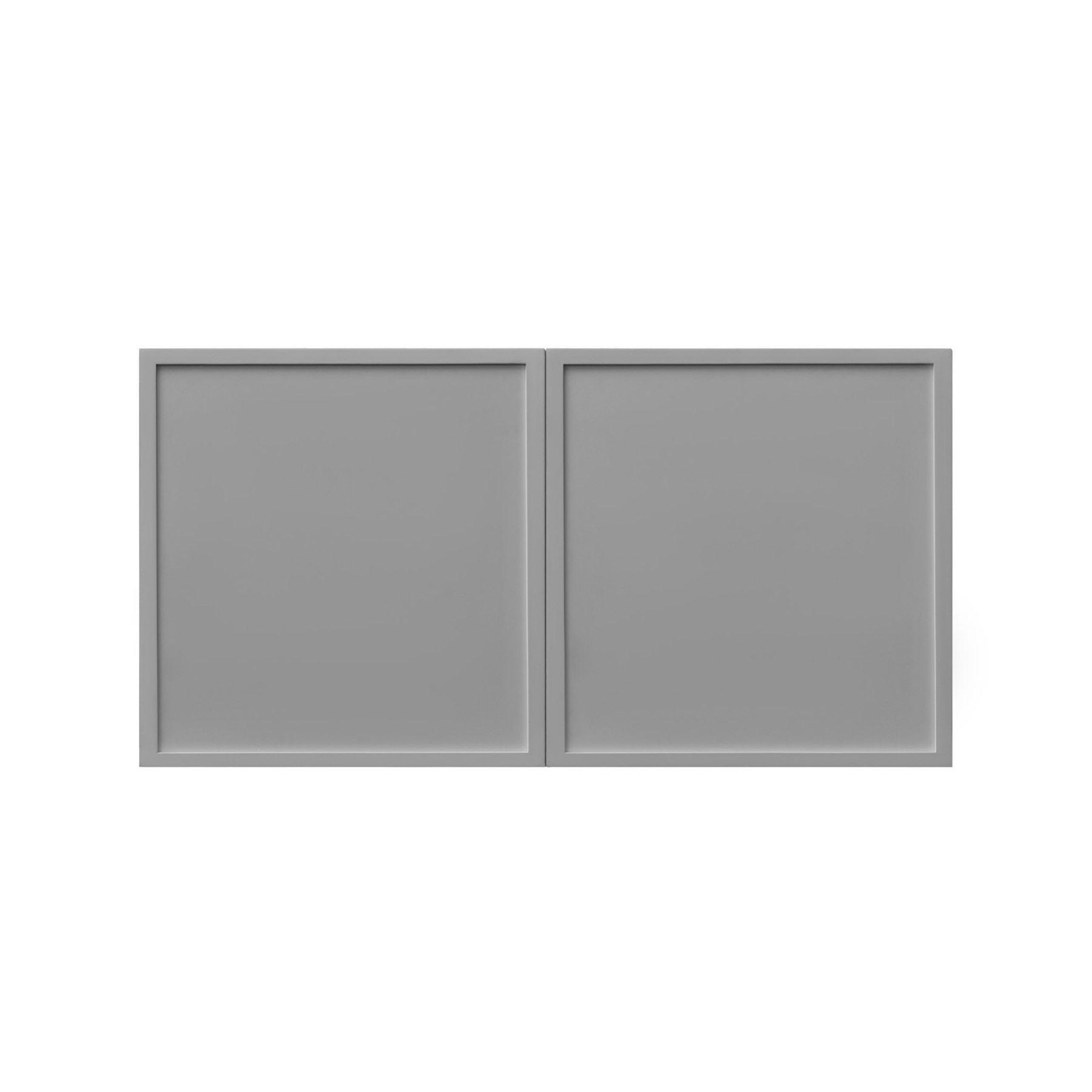 White Box Gray Slim - 36"W × 18"H Deep (24") Wall Bridge Cabinet 2-Doors 1-Adjustable shelf
