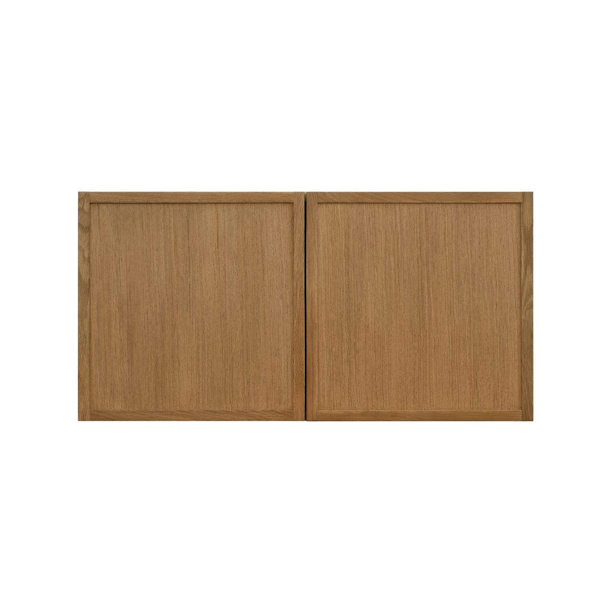 Natural Box Oak Slim - 36"W × 18"H Deep (24") Wall Bridge Cabinet 2-Doors 1-Adjustable shelf