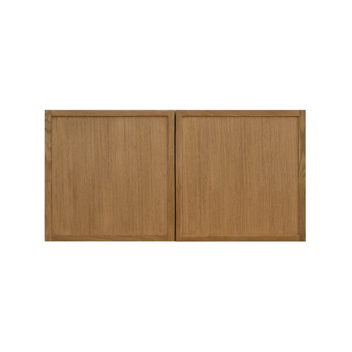 Natural Box Oak Slim - 36"W × 18"H Deep (24") Wall Bridge Cabinet 2-Doors 1-Adjustable shelf