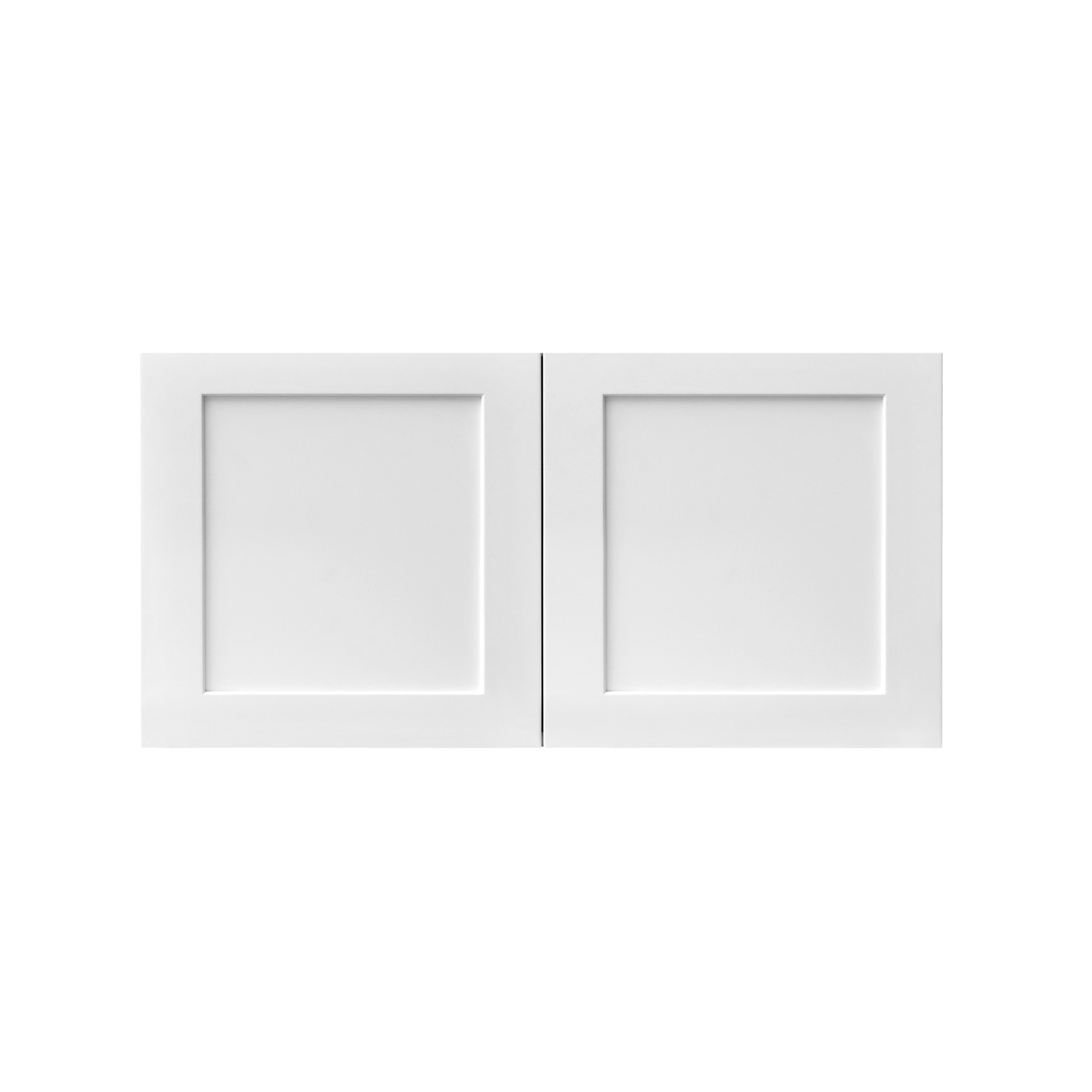 White Shaker - 36"W × 18"H Deep (24") Wall Bridge Cabinet 2-Doors 1-Adjustable shelf