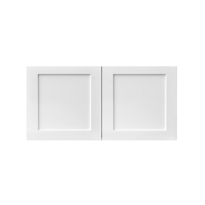 White Shaker - 36"W × 18"H Deep (24") Wall Bridge Cabinet 2-Doors 1-Adjustable shelf