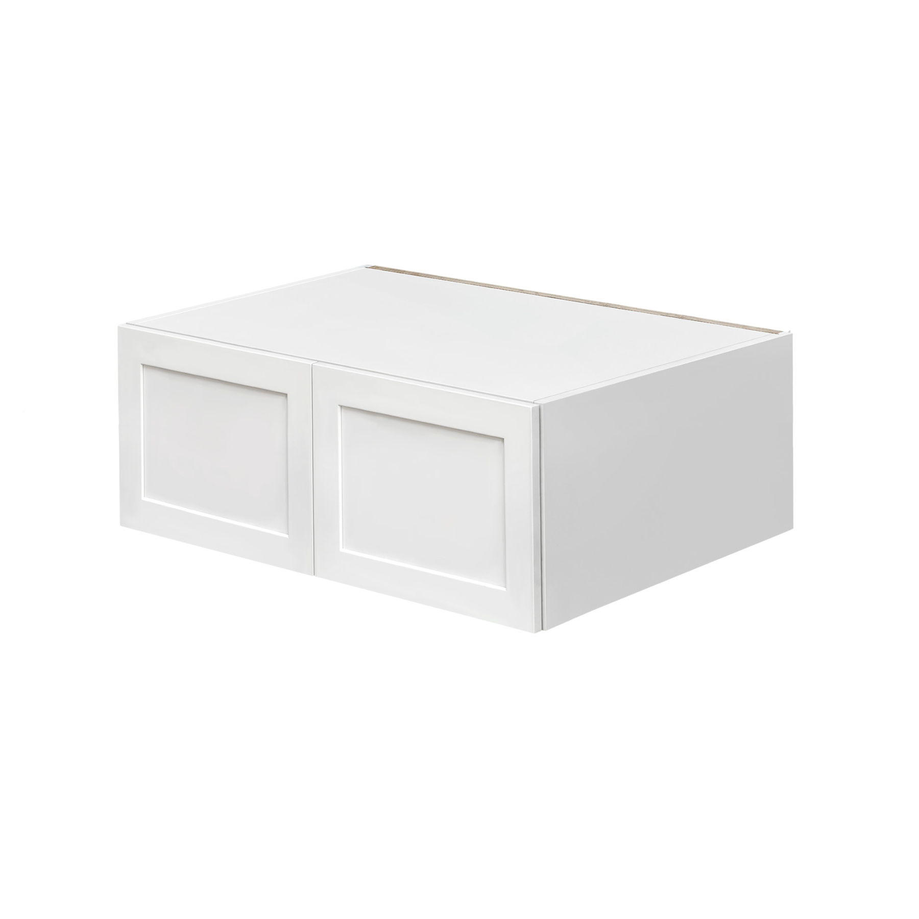 White Shaker - 36"W × 18"H Deep (24") Wall Bridge Cabinet 2-Doors 1-Adjustable shelf