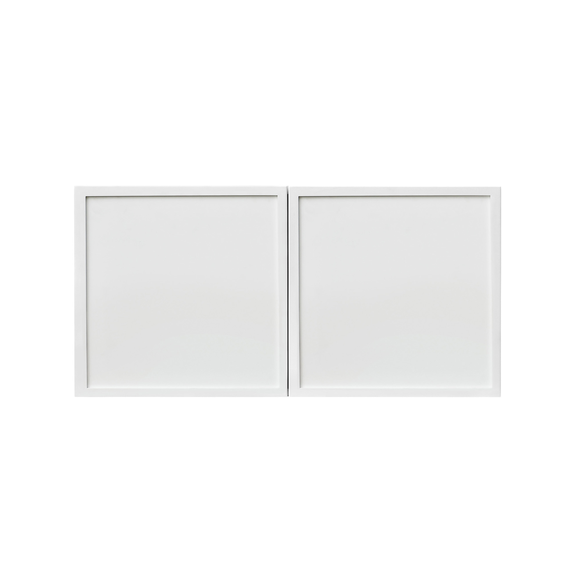 Slim White Shaker - 36"W × 18"H Deep (24") Wall Bridge Cabinet 2-Doors 1-Adjustable shelf