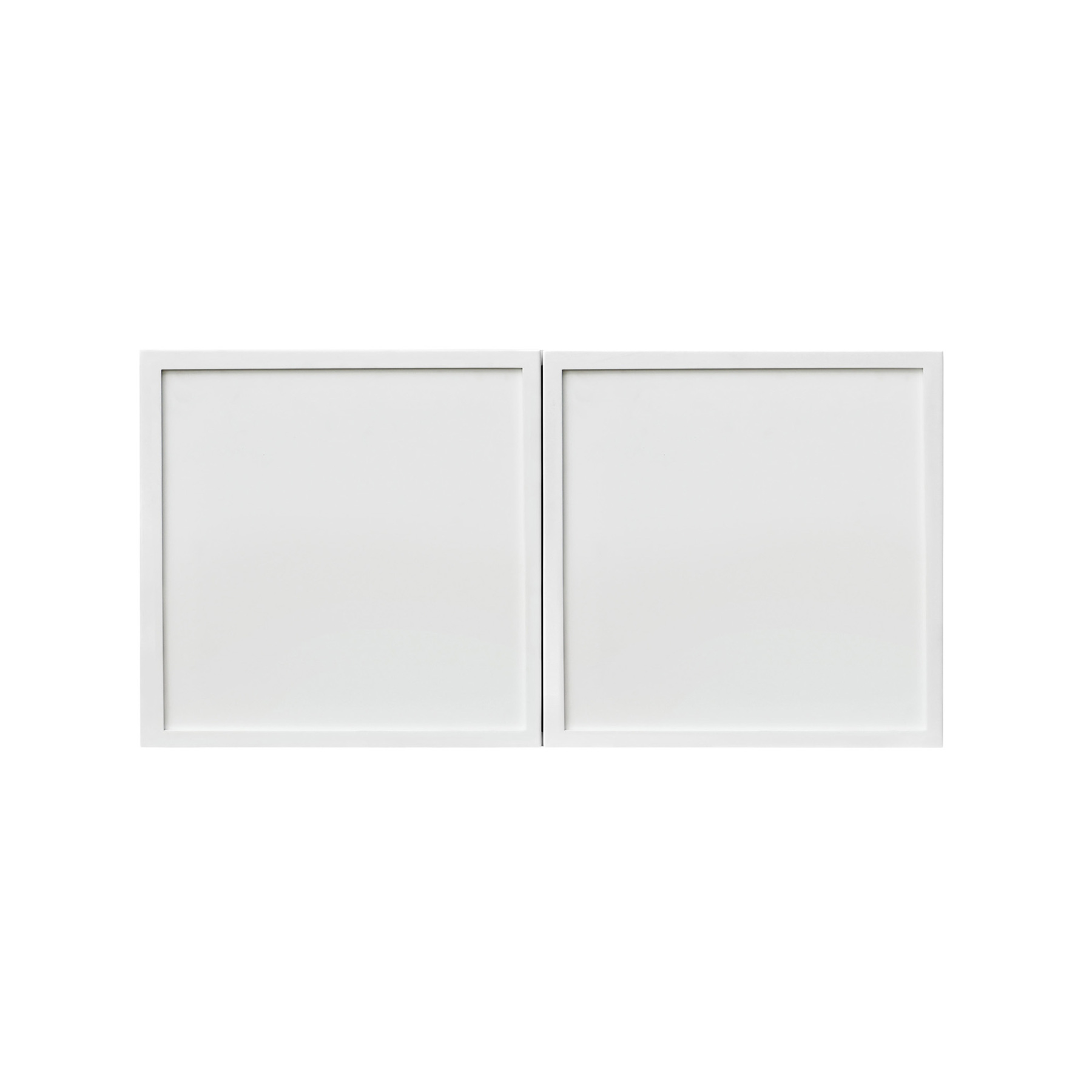 Slim White Shaker - 36"W × 18"H Deep (24") Wall Bridge Cabinet 2-Doors 1-Adjustable shelf