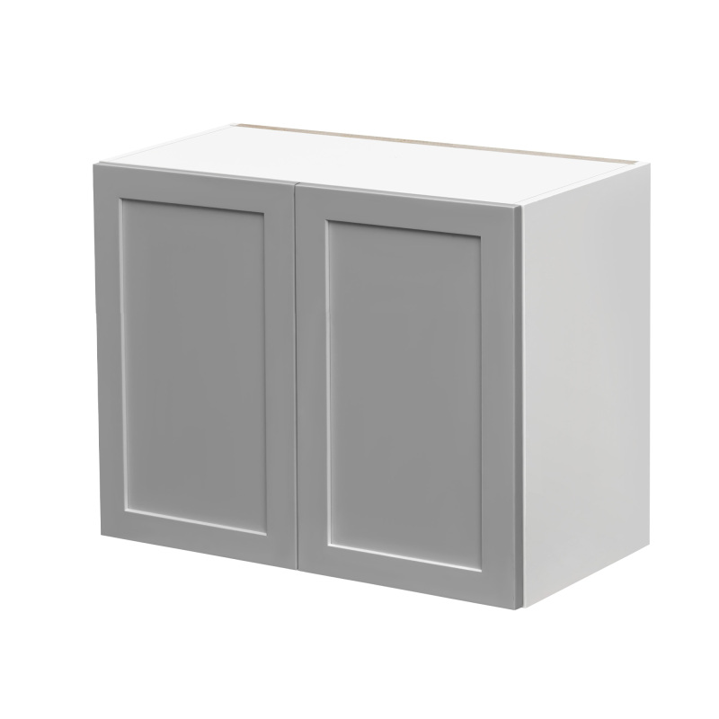 White Box Gray Shaker - 36"W × 21"H Standard Wall Cabinet 2-Doors 1-Adjustable shelf
